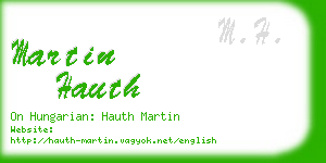 martin hauth business card